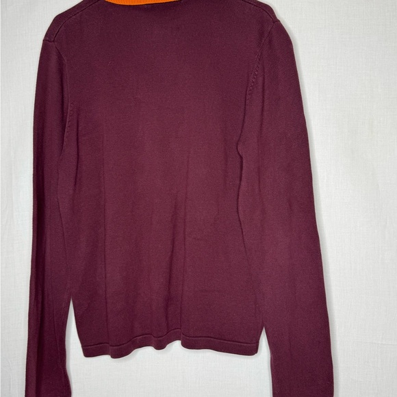 Vintage Y2K Abercrombie & Fitch Burgundy Long Sleeve Polo Shirt L Moose Preppy - Picture 10 of 10